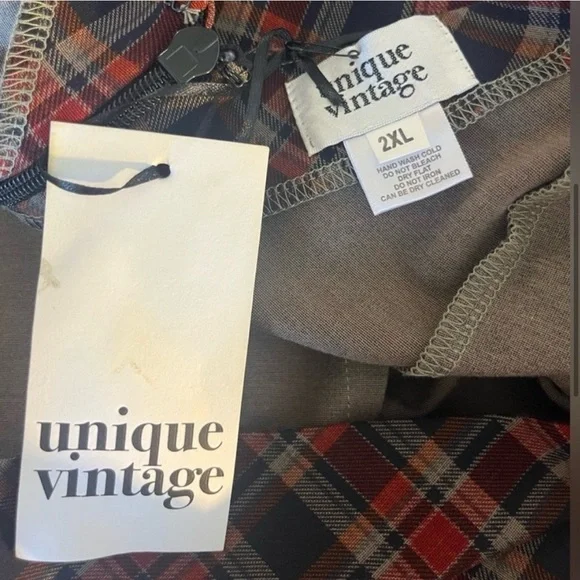 Unique Vintage Red Plaid Carmen
Half Sleeve Wiggle Dress Mad Men 2XL - NWT - Picture 14 of 15